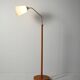 Scandinavian Mid-Century floor lamp in oak and metal