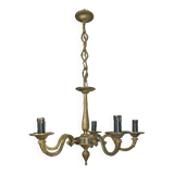Lustre en laiton plein 5 branches