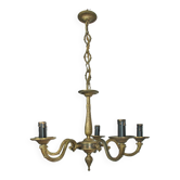 Lustre en laiton plein 5 branches