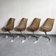 Suite de 4 chaises Eurosteel vintage 1970
