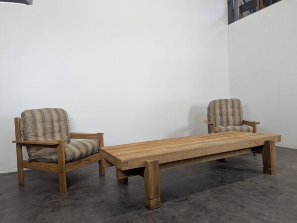 Grande table basse en pin massif fabrication suisse