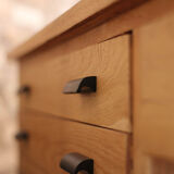 Solid wooden steel tray counter