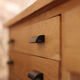 Comptoir en bois massif plateau acier
