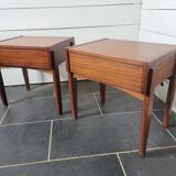 Pair of Scandinavian teak bedside tables from the 60s