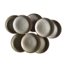 Set of 8 plates to dessert in sandstone pyrite 70 s