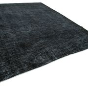 Handwoven oriental overdyed 287 cm x 393 cm black wool rug