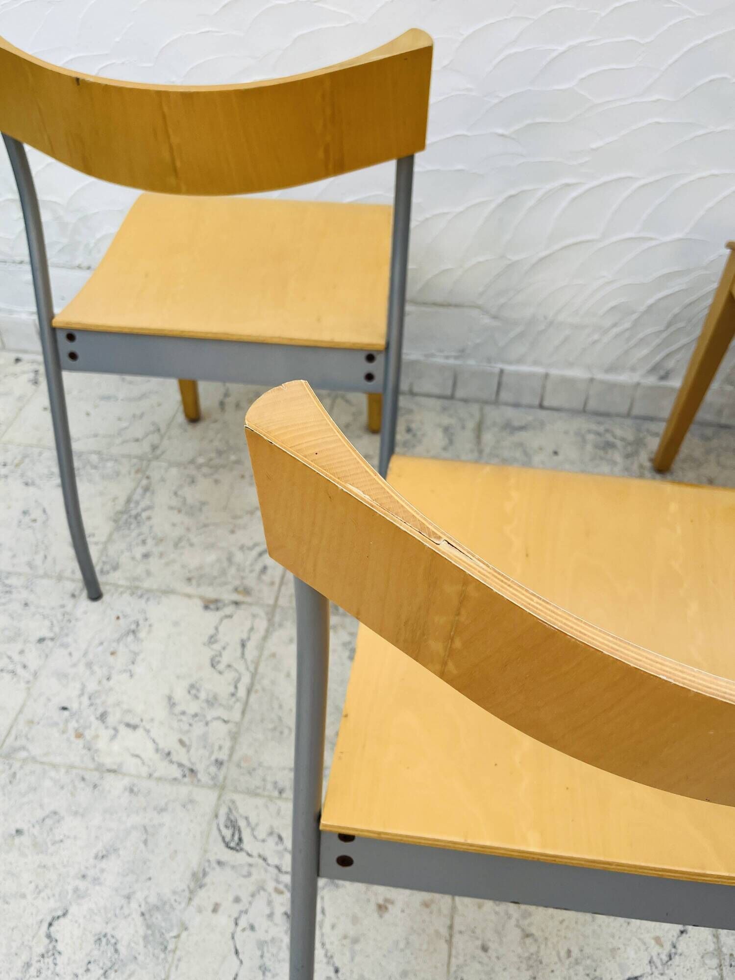 Set of 3 IKEA Nordisk chairs 1999 made in Italy