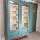 Bibliothèque vintage bleue