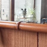 Turned wooden mirror imitation bamboo
