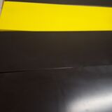 3 studs with 5 tablets, yellow and brown 97x90cm