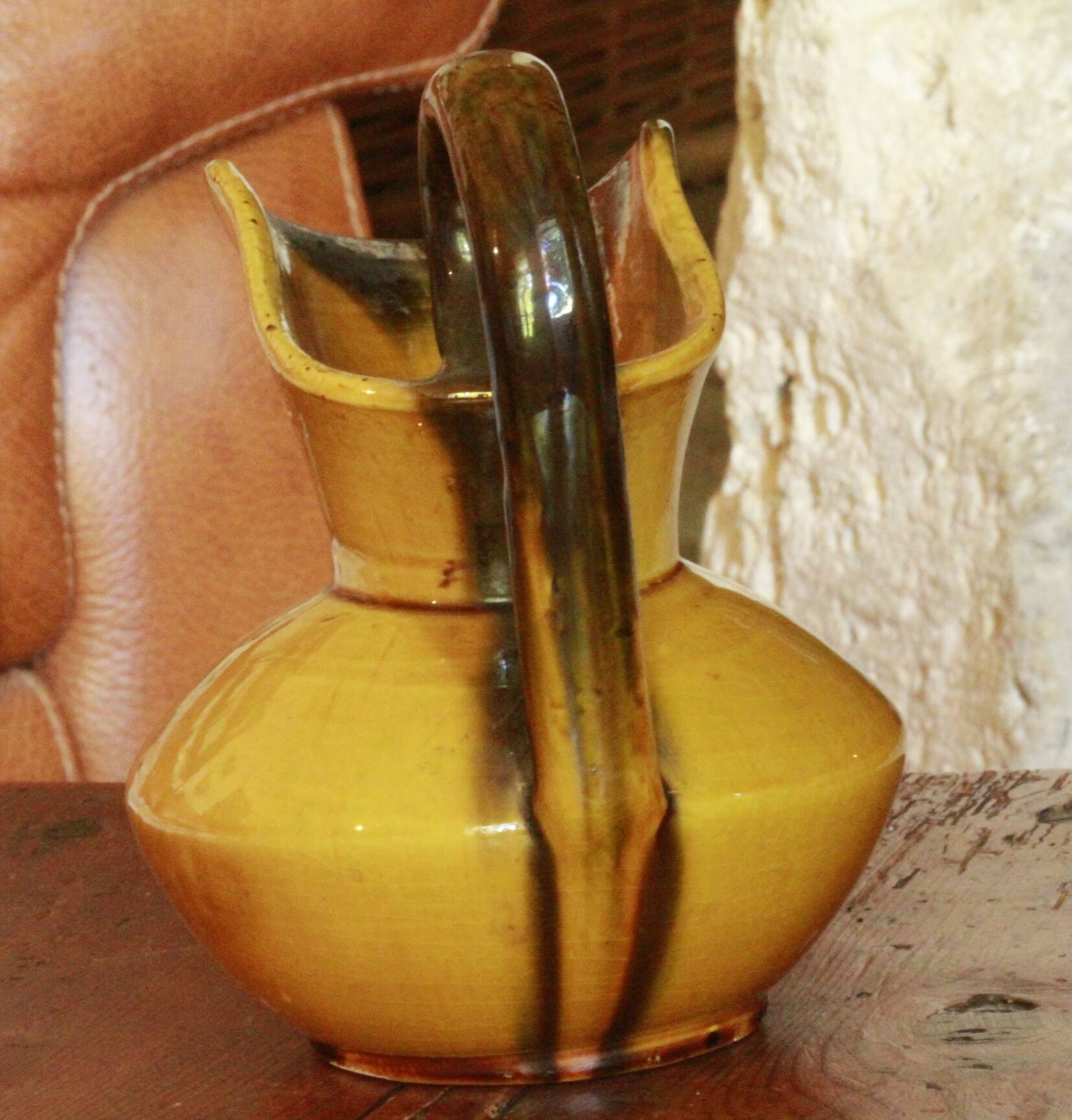 Old Vallauris ceramic jug