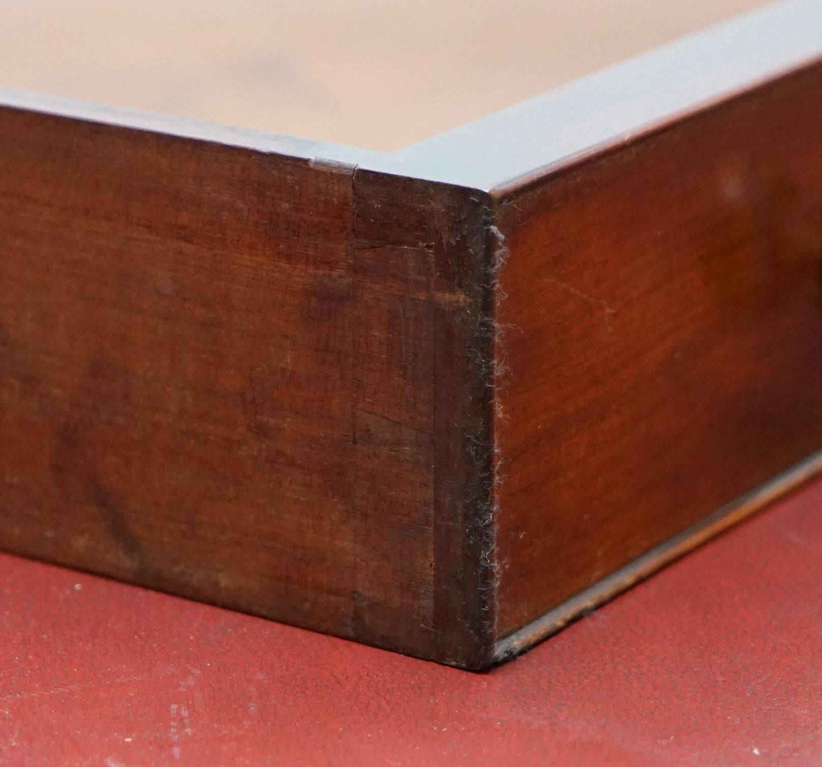 Rare double-sided desk in hardwood by Holland and Sons, Victorian era.