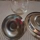 old Oneida glass and silver metal jam maker