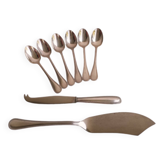 Set of 6 dessert spoons and pie server