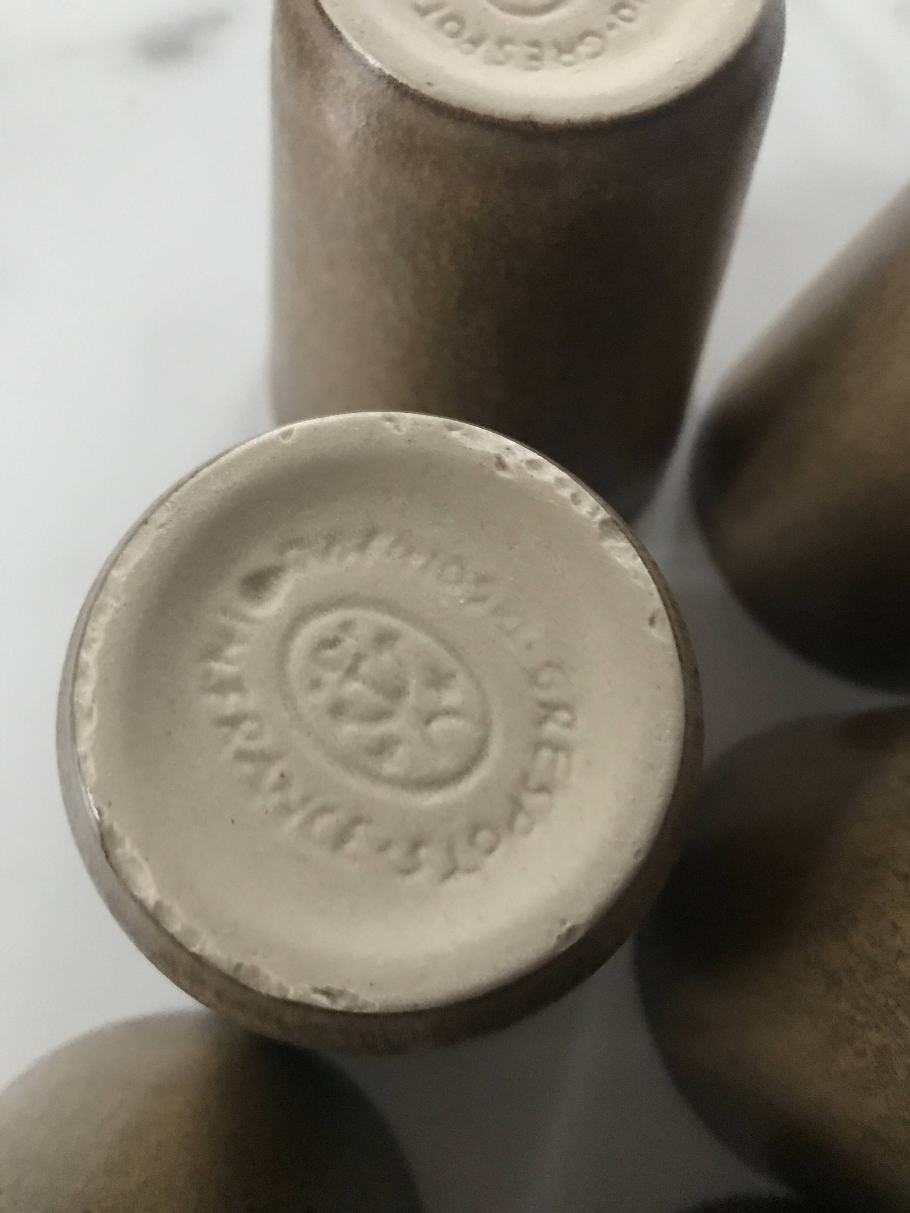 Vintage Digoin stoneware cups