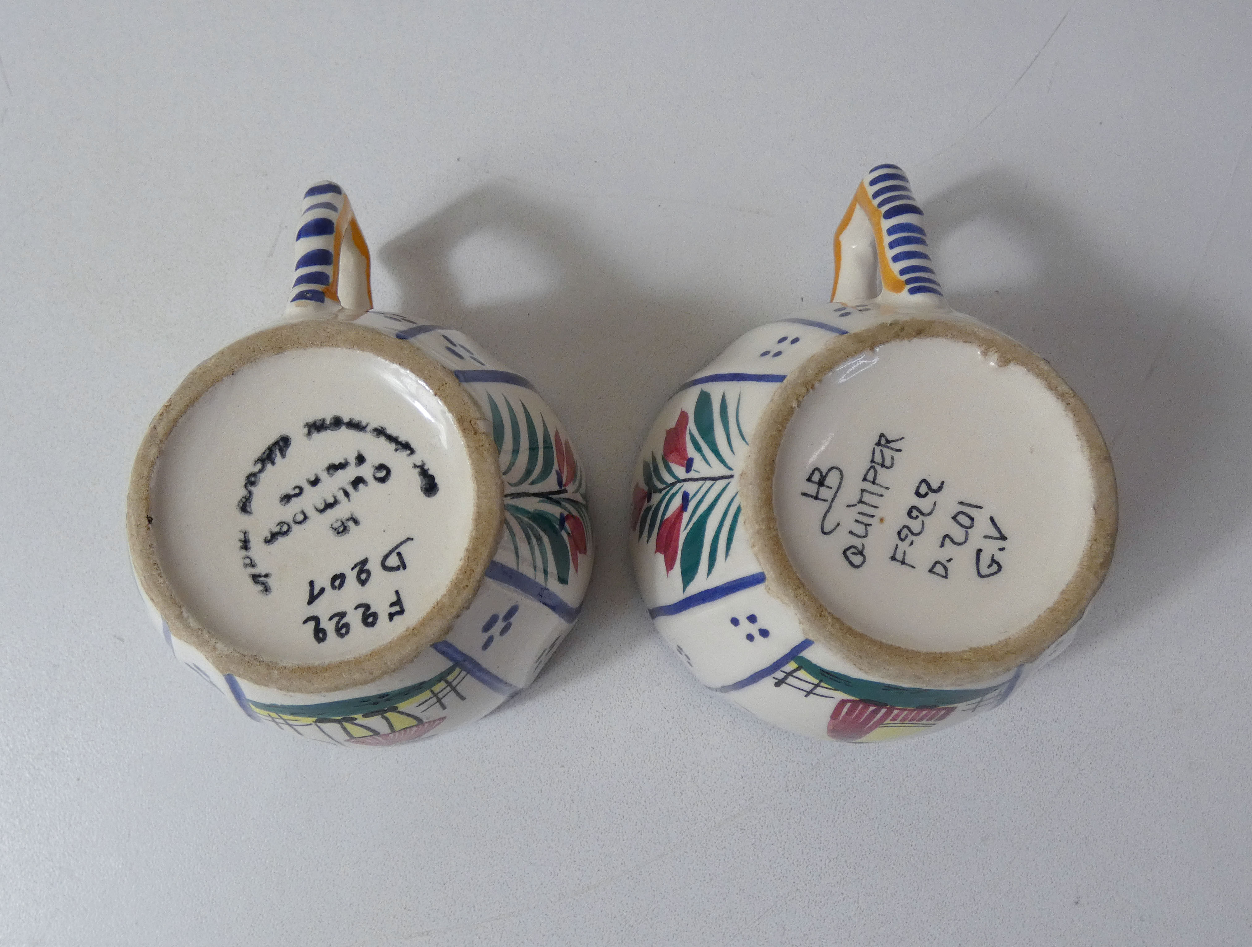 HB Quimper 2 cups and saucers