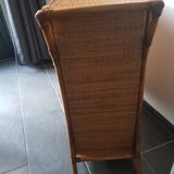 Commode en rotin cannage et bambou