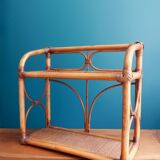 Rattan wall shelf