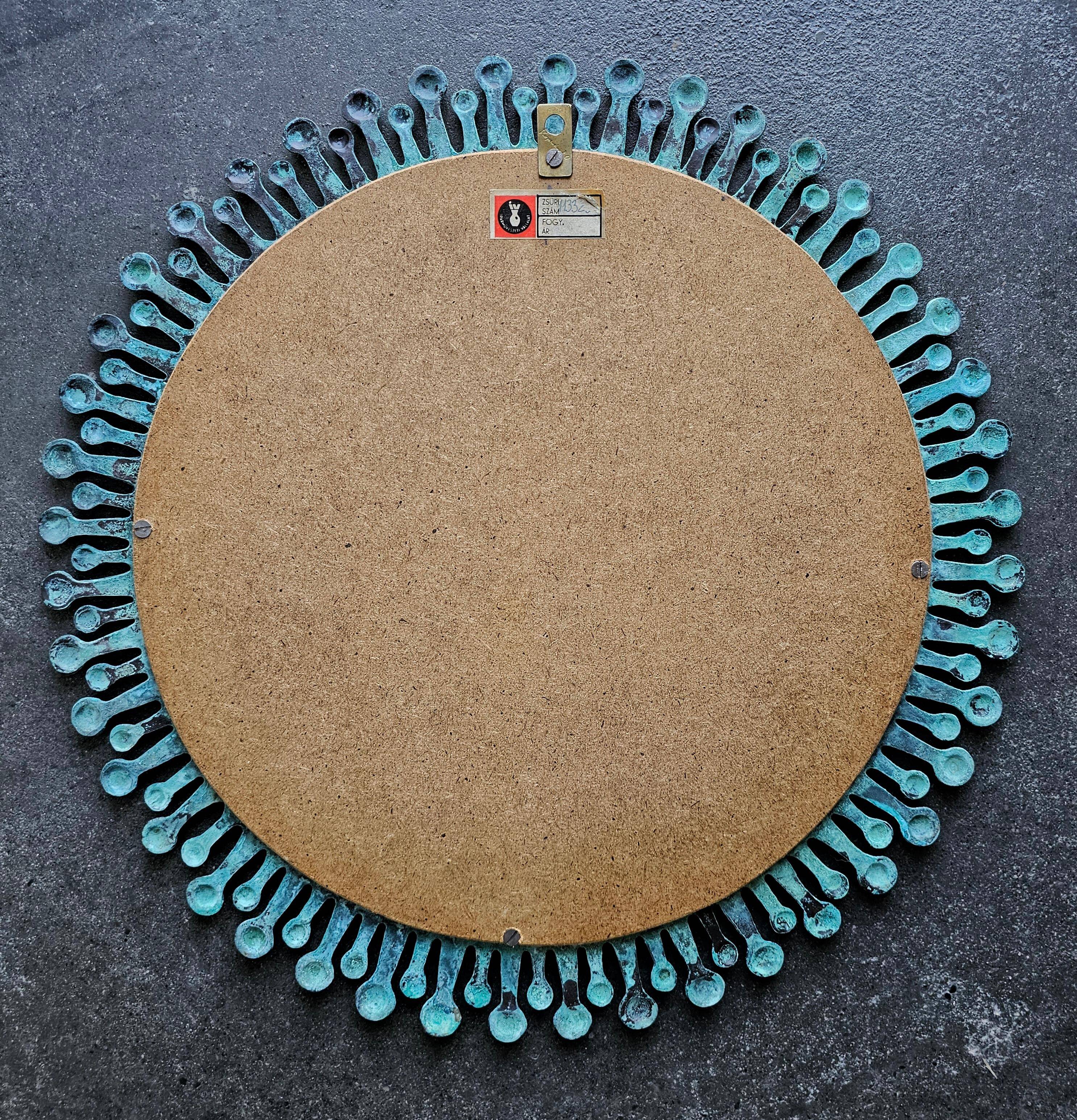 Miroir soleil vintage en bronze