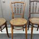 Lot de 4 chaises bistrot café bois courbé dépareillées