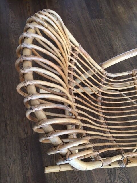 Vintage rocking-chair rattan