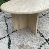 Travertine coffee table, 1970s.