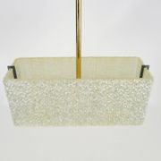Modernist brass and perspex chandelier Maison Arlus France from the 1950s