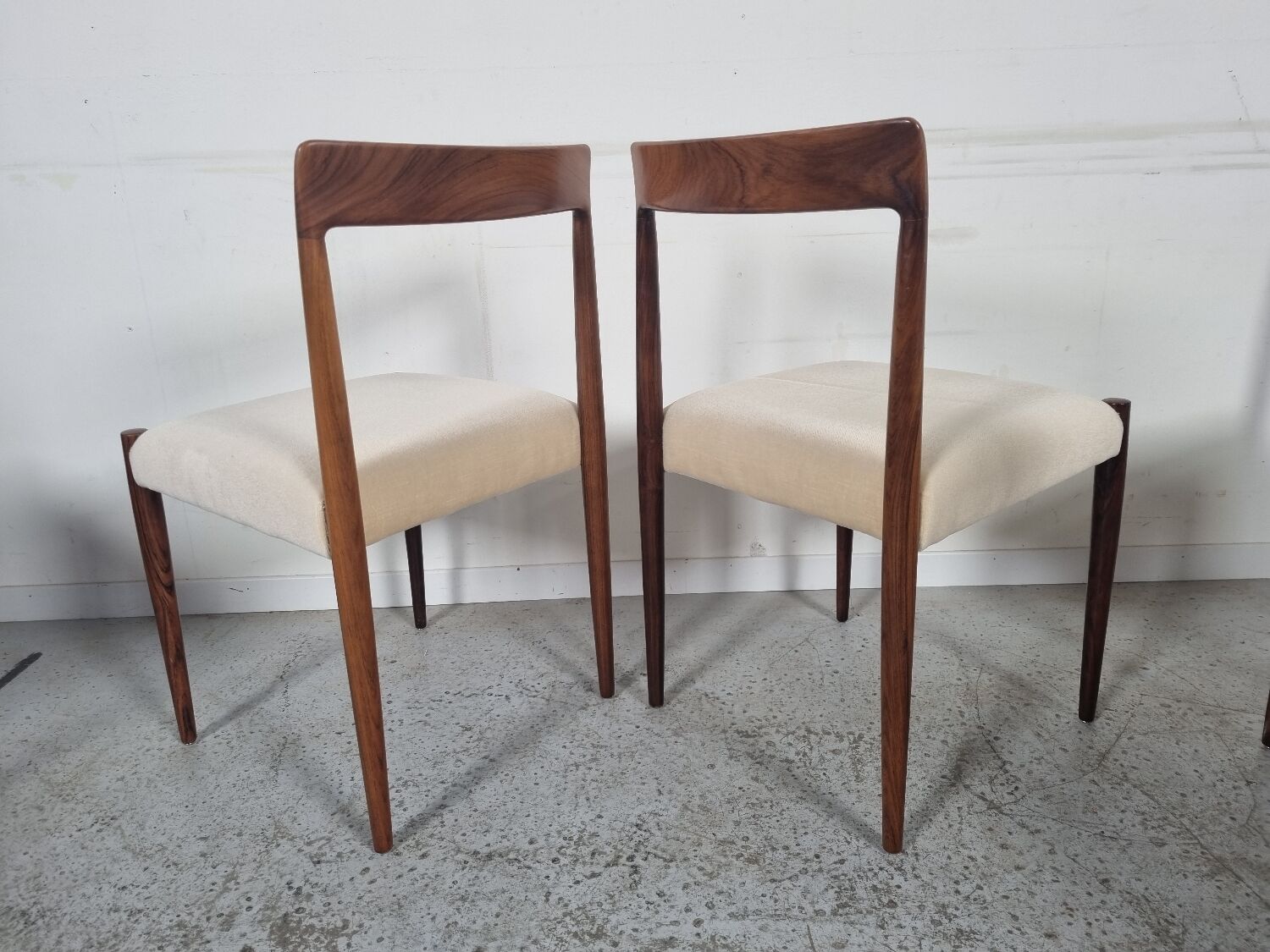 6 Scandinavian rosewood lubke chairs, 60s