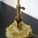 Bronze and silk swan neck lamp