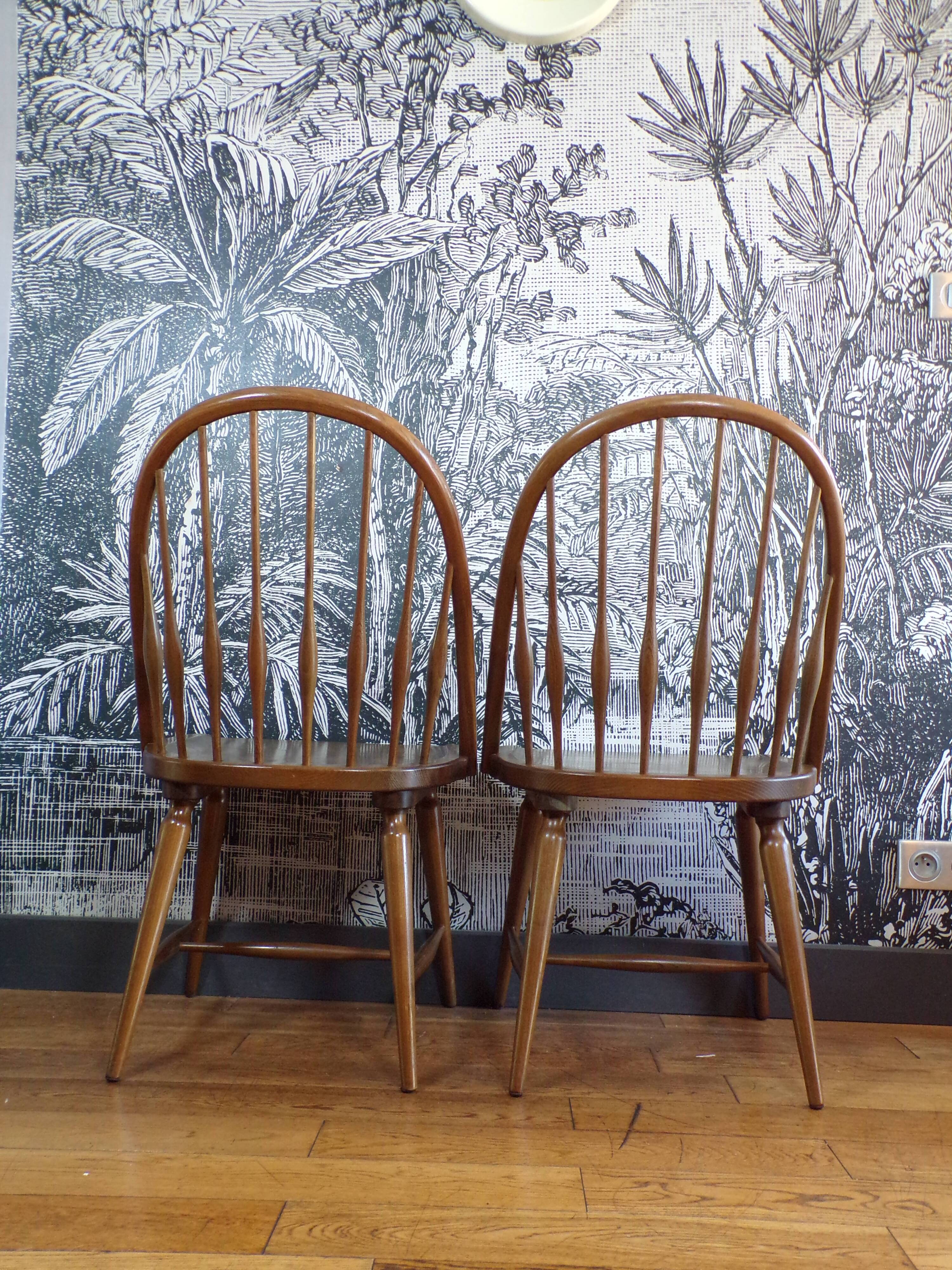 Pair of Ercol Windsor chairs