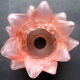 Art Deco lamp tulip in pink glass paste: Flower with 18 petals