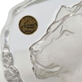 Paperweight Lion head sculpture Arques Crystal