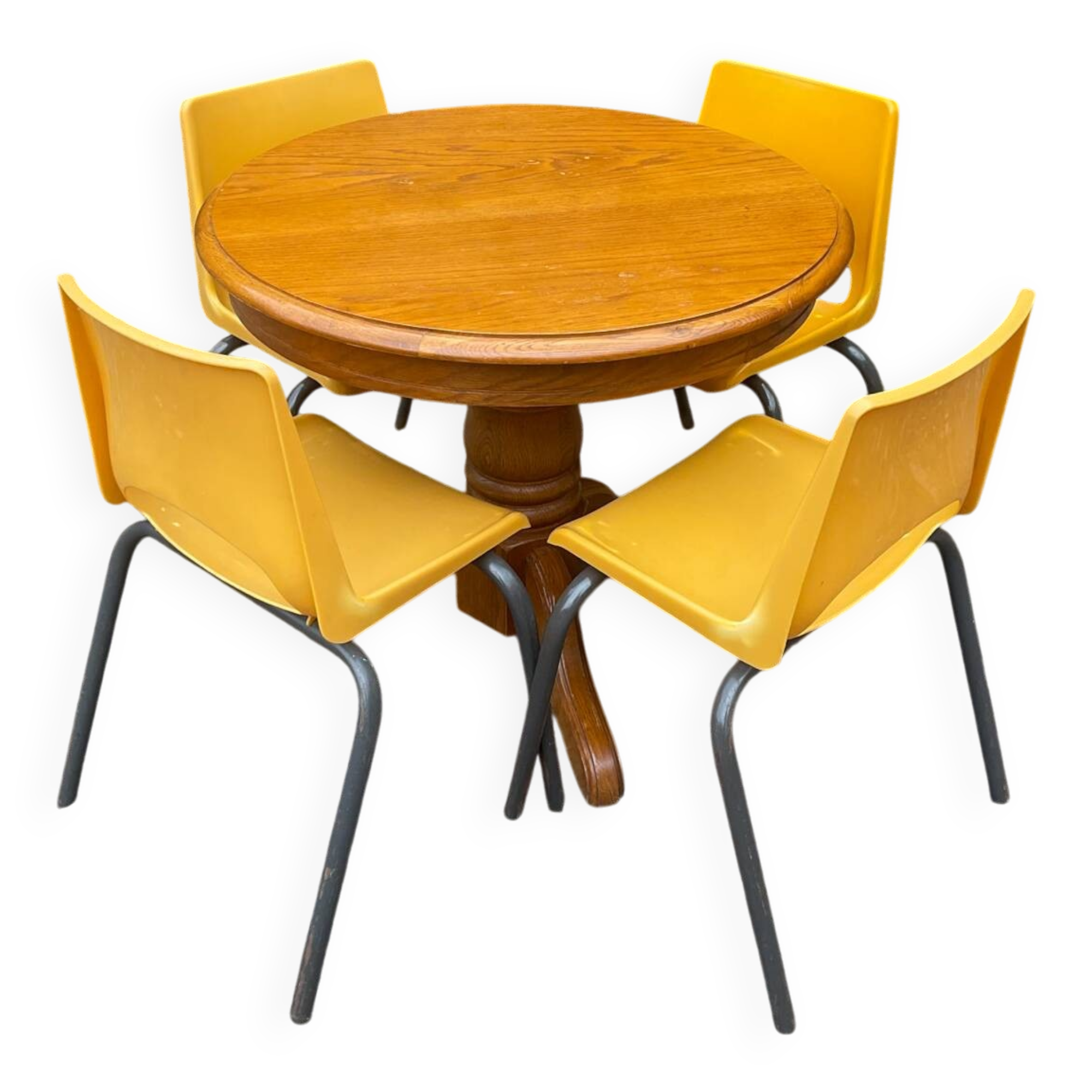 Vintage 70s table and 4 chairs set