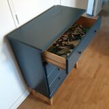 Commode scandinave bleu ganne