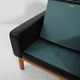 Swedish AB Futura teak and faux leather armchair