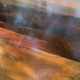 Vintage Baumann sleigh chairs with table