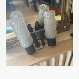 Pair of black and gold wall lamps  50