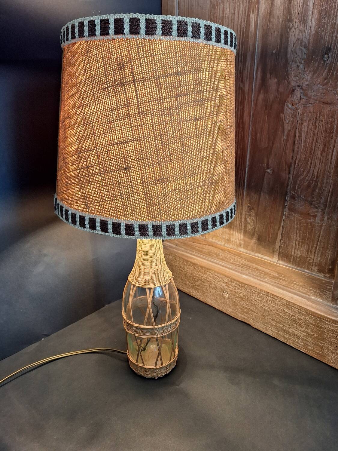 Rattan lamp 1970