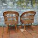 Paire de fauteuils rotin vintage