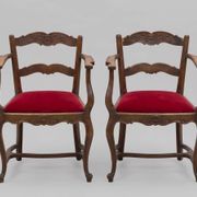 2 armchairs/cabriole style Louis XV