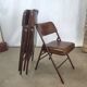 Rare suite de 3 chaises Samsonite 1977 assise marron