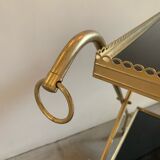 Brass and glass service trolley