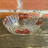 Vintage Crystal Pocket Bowl ANNE HUTTE Rose Decor #D661