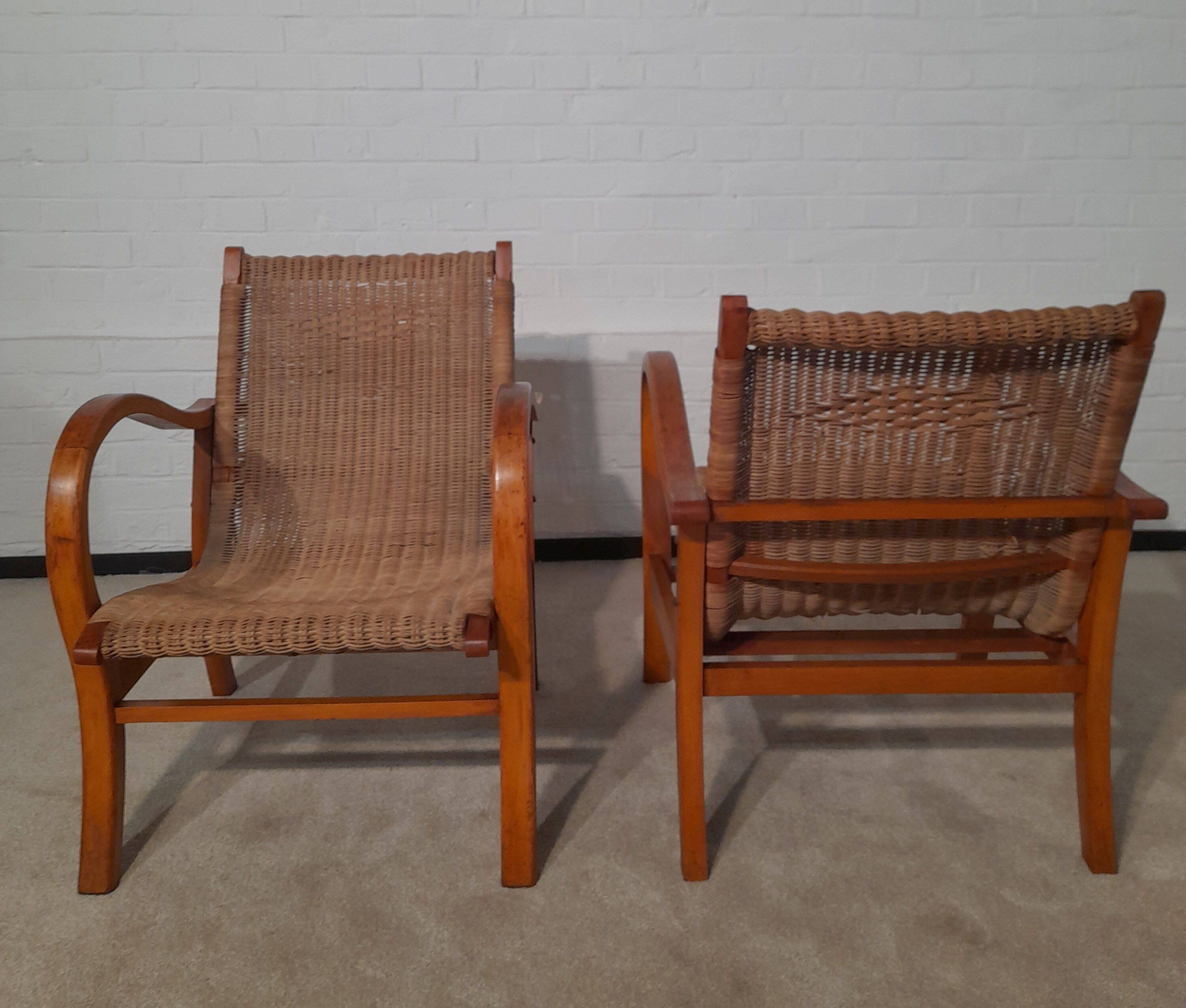 Pair of Bauhaus armchairs by Erich dieckmann 1925