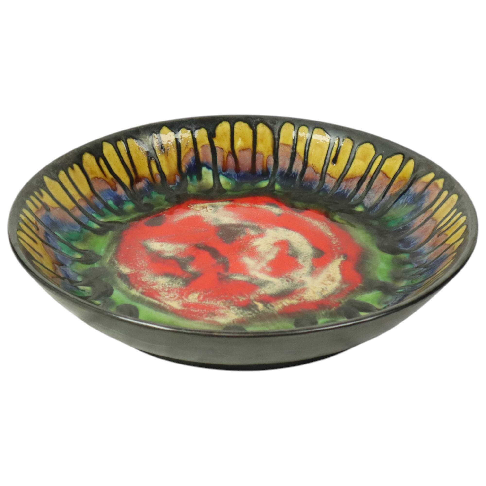 Fruit bowl XL Art Ceramics Wall decoration Drip glaze