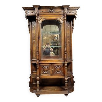 Bibliothèque style renaissance en chéne sculpté vers 1850