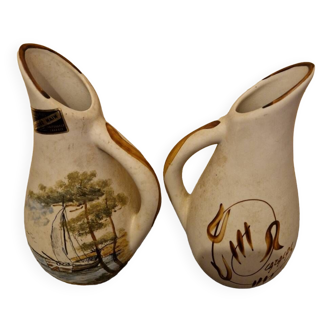 2 Vases , pichet  asiatique   signe gazalas