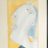 Picasso, reproduction "woman's head" preparatory drawing Guernica