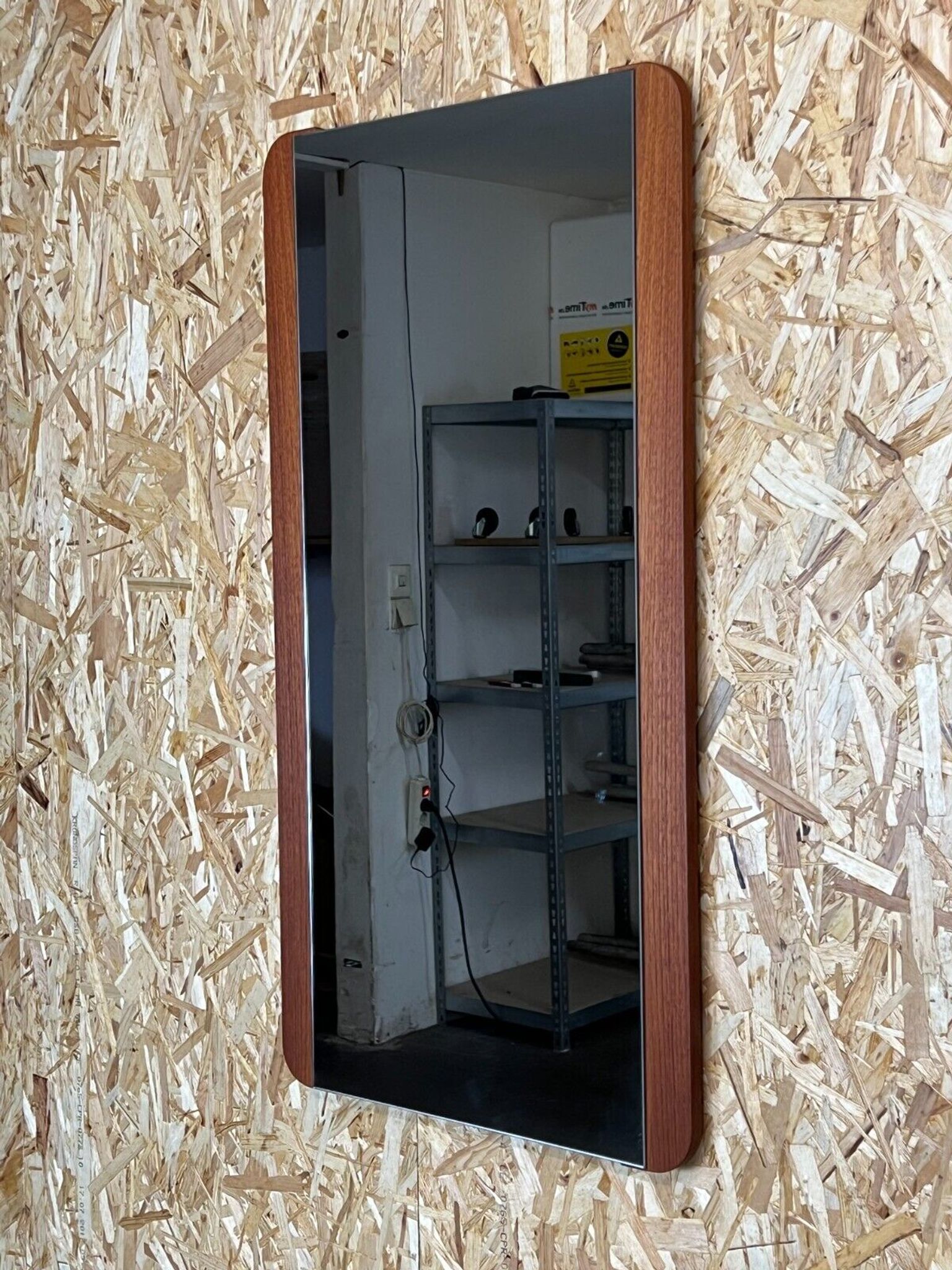 60s 70s teak mirror