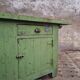 Îlot de cuisine vert établi antique